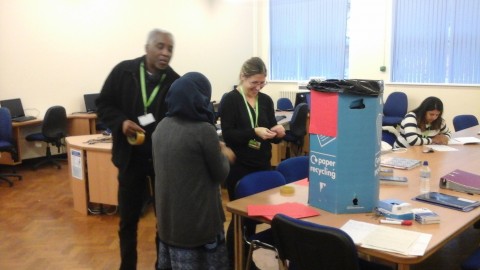 A box for food donations